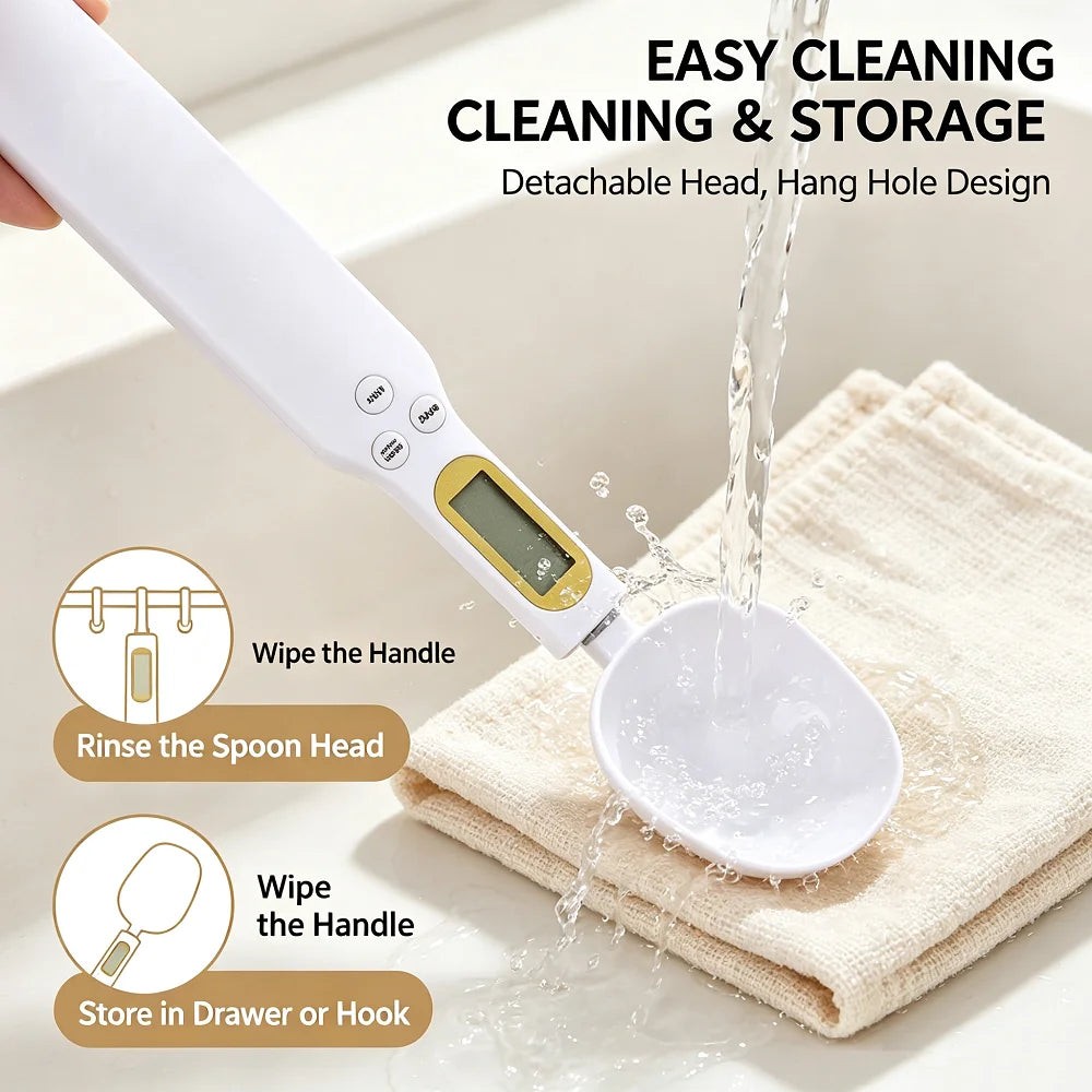 Digital Measuring Spoon Scale Electronic Spoon Weighing for Food Coffee Powder Tea Ingredients Spice Kitchen Gram Measuring Tool