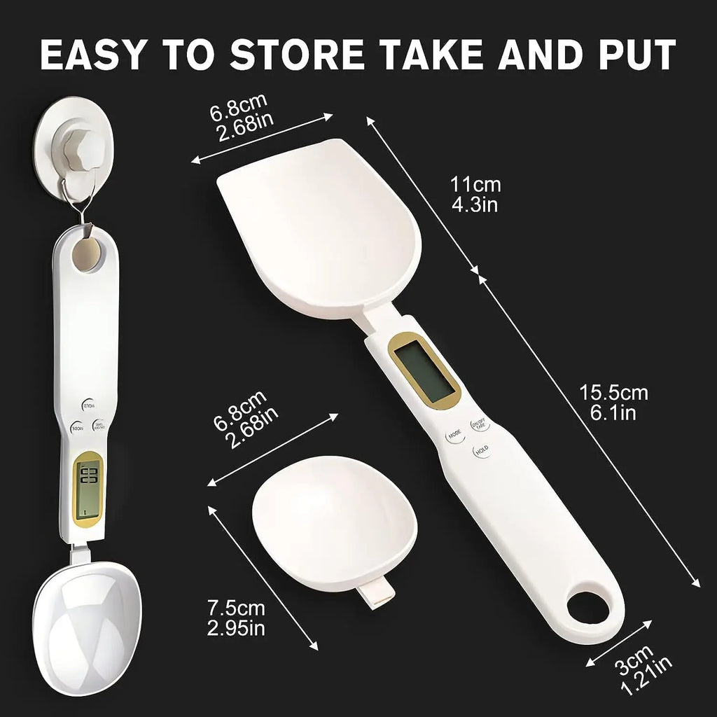 Digital Measuring Spoon Scale Electronic Spoon Weighing for Food Coffee Powder Tea Ingredients Spice Kitchen Gram Measuring Tool