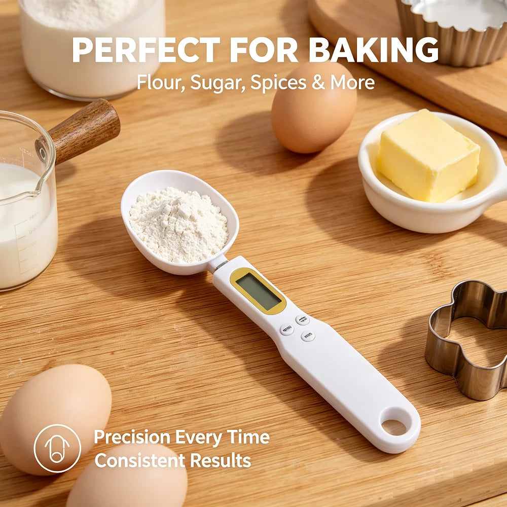 Digital Measuring Spoon Scale Electronic Spoon Weighing for Food Coffee Powder Tea Ingredients Spice Kitchen Gram Measuring Tool